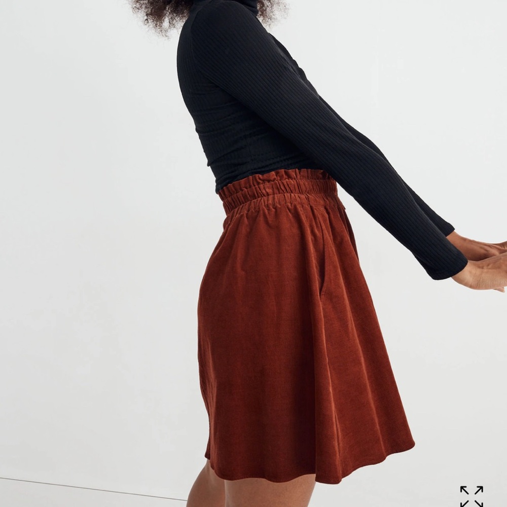 J. Crew Collection Silk Velvet Velour Brown Camel Paper Bag Skirt